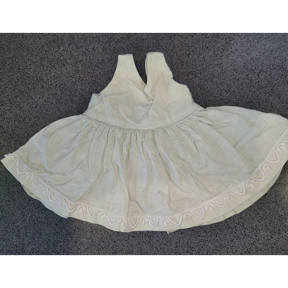 Vintage 14-16 Inch Doll Light Blue Dress Lace Dress 1960s 1970s